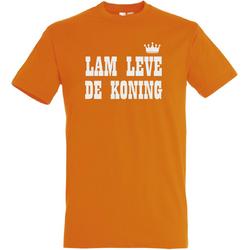 T-shirt Lam leve de koning | oranje koningsdag kleding | oranje t-shirt | Oranje | maat 4XL